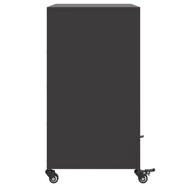 Schwarzes Stahl Sideboard 68 cm