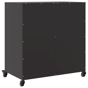 Schwarzes Stahl Sideboard 68 cm