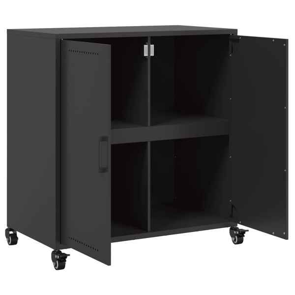 Schwarzes Stahl Sideboard 68 cm