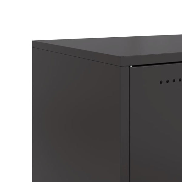 Schwarzes Stahl Sideboard 68 cm