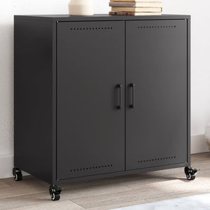 Schwarzes Stahl Sideboard 68 cm
