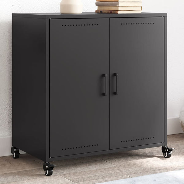 Schwarzes Stahl Sideboard 68 cm