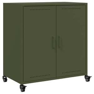 Olivgrünes Sideboard 68 cm Stahl
