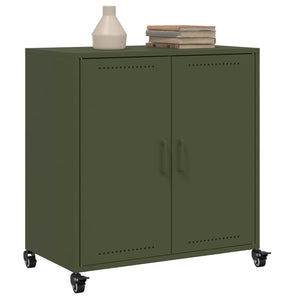Olivgrünes Sideboard 68 cm Stahl