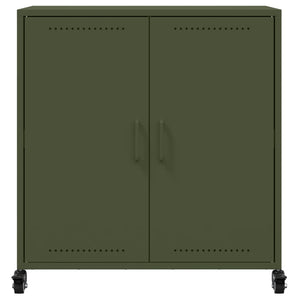 Olivgrünes Sideboard 68 cm Stahl