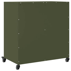 Olivgrünes Sideboard 68 cm Stahl