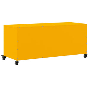 Senfgelber TV-Schrank aus Stahl