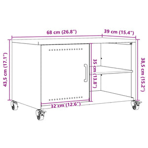 TV-Schrank Senfgelb Stahl 68 cm