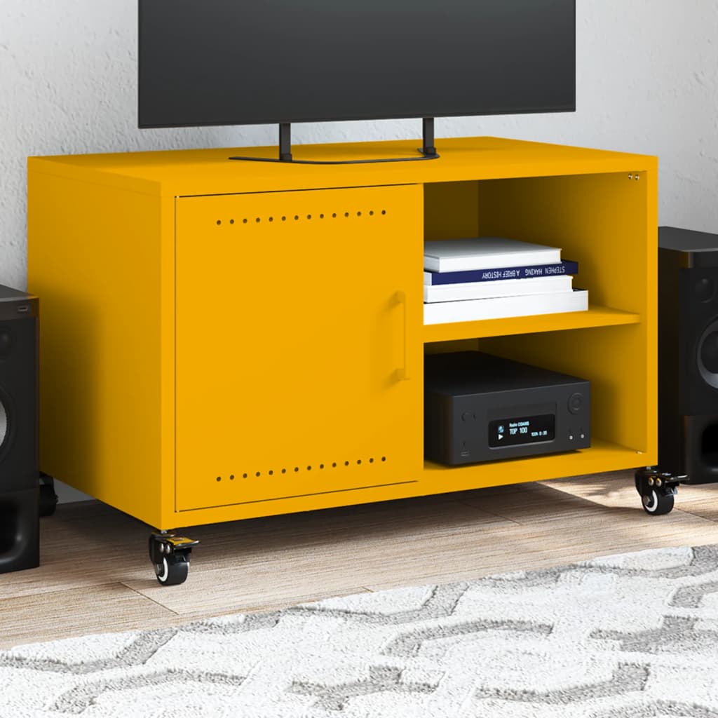 TV-Schrank Senfgelb Stahl 68 cm