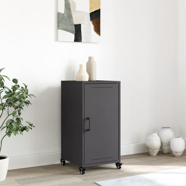 Schwarzes Stahl Sideboard 36x39x72 cm