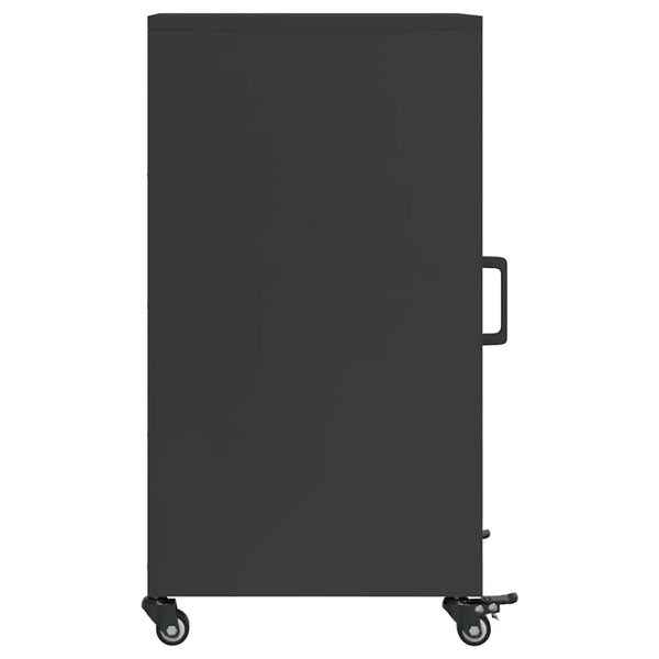 Schwarzes Stahl Sideboard 36x39x72 cm