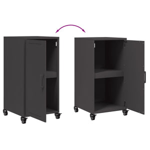 Schwarzes Stahl Sideboard 36x39x72 cm