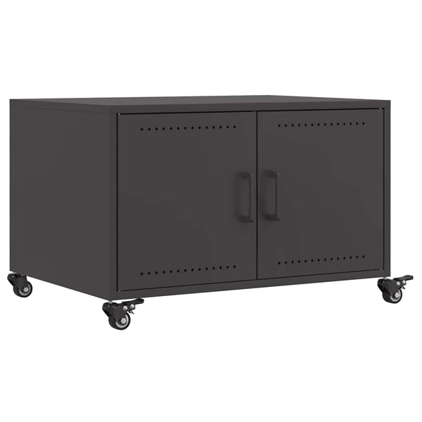 vidaXL Table basse noire 68x50x43,5 cm acier