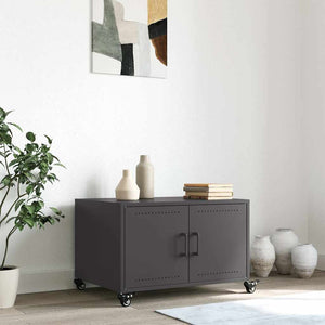 vidaXL Table basse noire 68x50x43,5 cm acier
