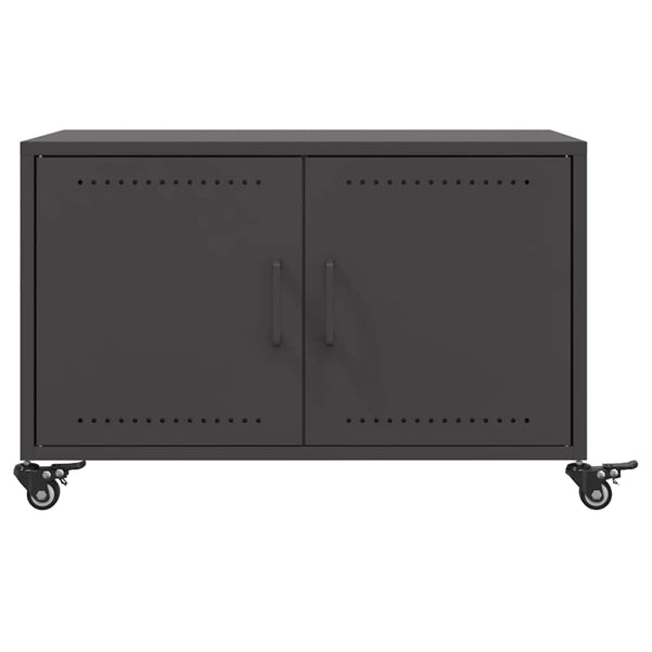 vidaXL Table basse noire 68x50x43,5 cm acier
