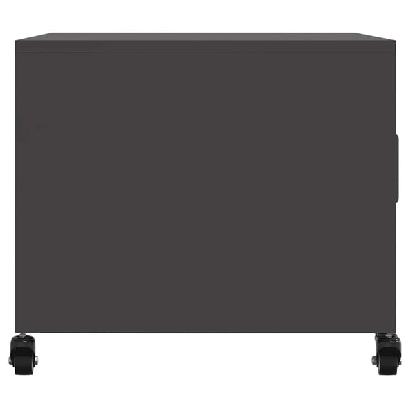 vidaXL Table basse noire 68x50x43,5 cm acier