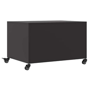 vidaXL Table basse noire 68x50x43,5 cm acier