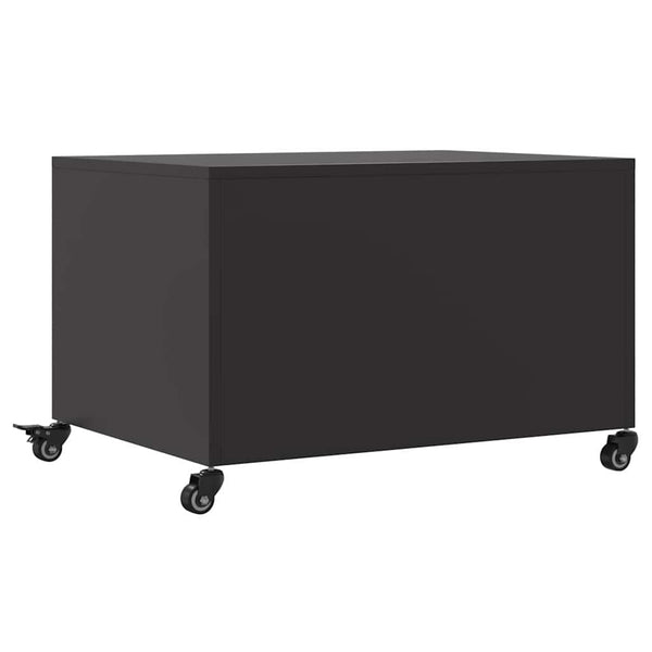 vidaXL Table basse noire 68x50x43,5 cm acier