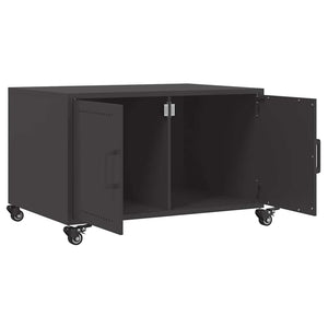 vidaXL Table basse noire 68x50x43,5 cm acier