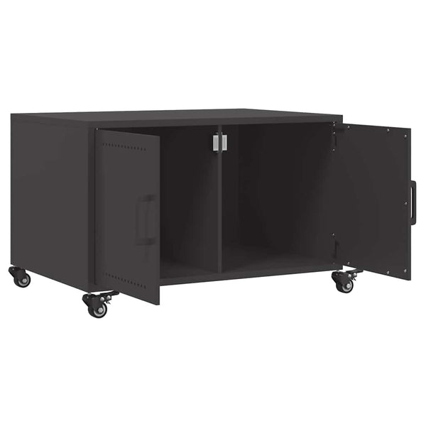 vidaXL Table basse noire 68x50x43,5 cm acier