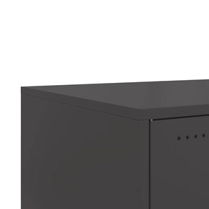vidaXL Table basse noire 68x50x43,5 cm acier
