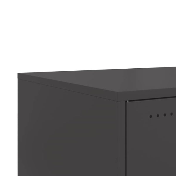 vidaXL Table basse noire 68x50x43,5 cm acier