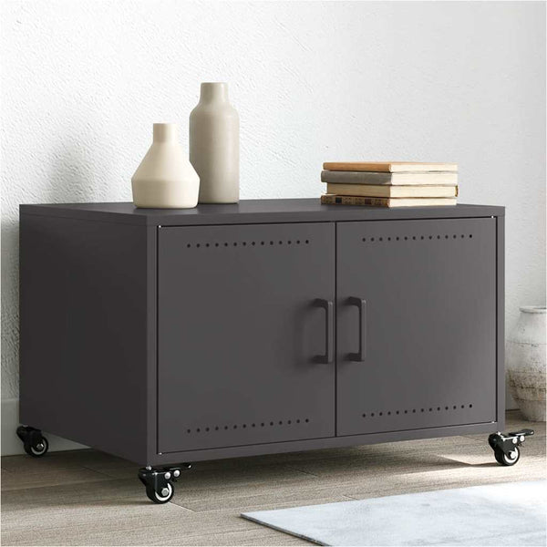 vidaXL Table basse noire 68x50x43,5 cm acier