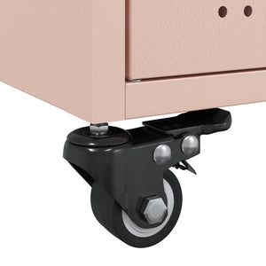 vidaXL Table basse rose 68x50x43,5 cm acier