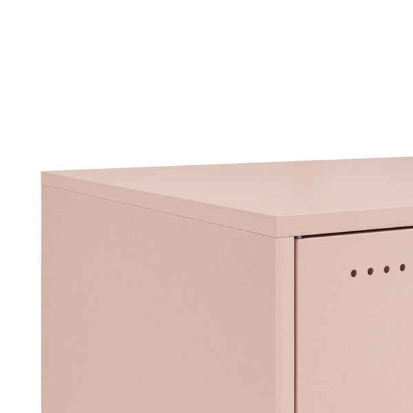 vidaXL Table basse rose 68x50x43,5 cm acier