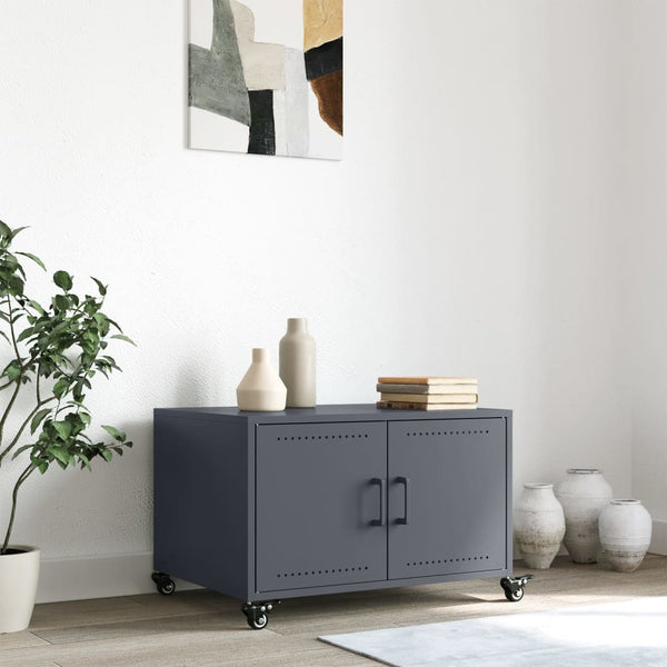 Anthrazit Couchtisch Stahl 68x50 cm