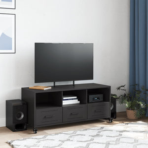 TV-Schrank Schwarz Stahl 100,5 cm