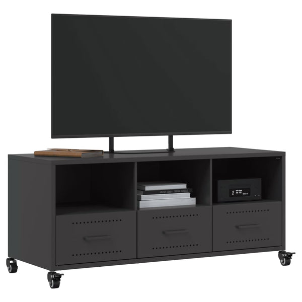 TV-Schrank Schwarz Stahl 100,5 cm