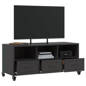 TV-Schrank Schwarz Stahl 100,5 cm