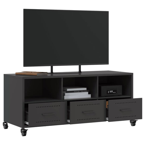 TV-Schrank Schwarz Stahl 100,5 cm