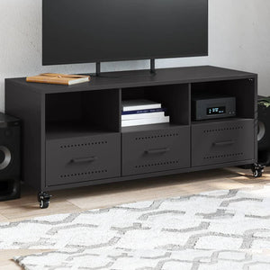 TV-Schrank Schwarz Stahl 100,5 cm