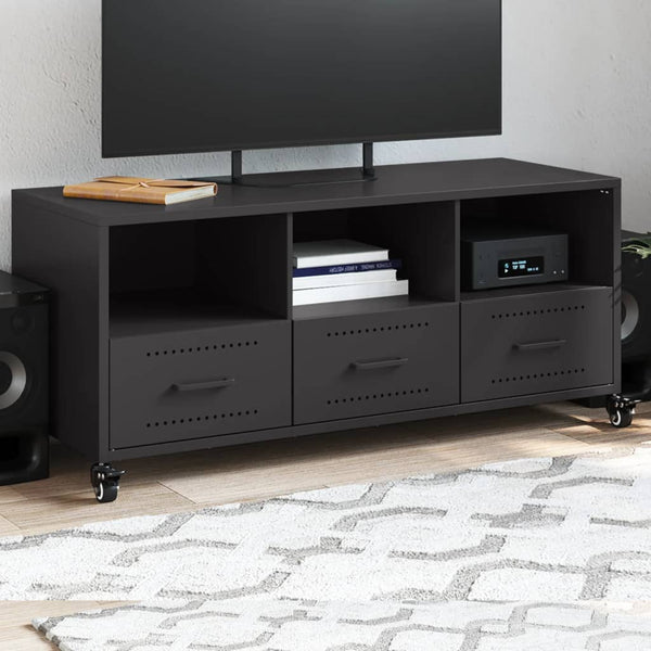 TV-Schrank Schwarz Stahl 100,5 cm