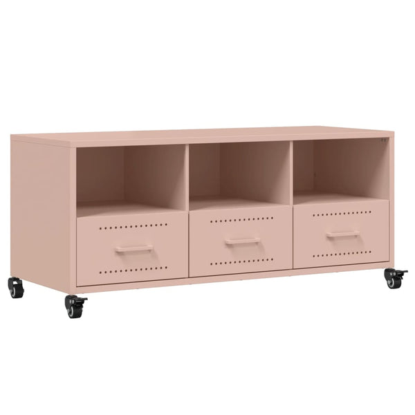 Rosa TV-Schrank aus Stahl – 100,5 cm