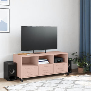 Rosa TV-Schrank aus Stahl – 100,5 cm