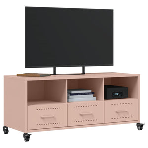 Rosa TV-Schrank aus Stahl – 100,5 cm