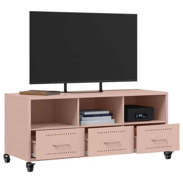 Rosa TV-Schrank aus Stahl – 100,5 cm