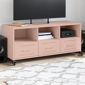Rosa TV-Schrank aus Stahl – 100,5 cm