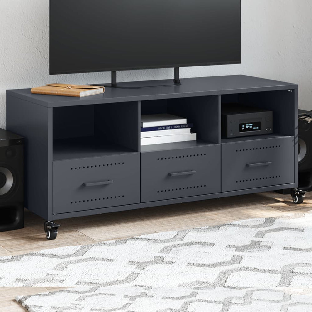 Meuble TV vidaXL Anthracite 100,5x39x43,5 cm Acier