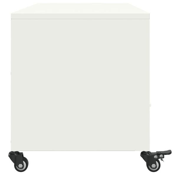 Weißer TV-Schrank aus Stahl, 100,5 cm