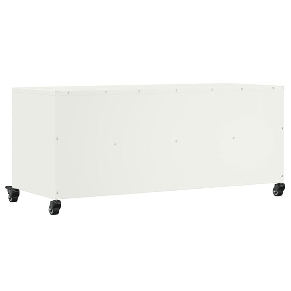 Weißer TV-Schrank aus Stahl, 100,5 cm