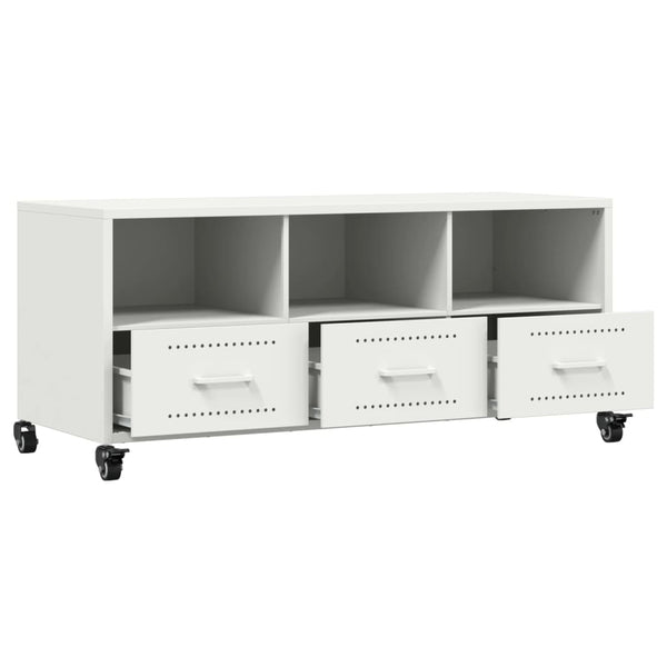 Weißer TV-Schrank aus Stahl, 100,5 cm