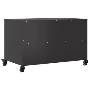 Schwarzer TV-Schrank aus Stahl – 68 cm