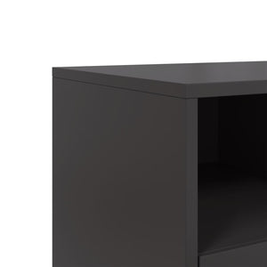Schwarzer TV-Schrank aus Stahl – 68 cm