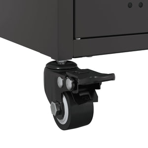 Schwarzer TV-Schrank aus Stahl – 68 cm