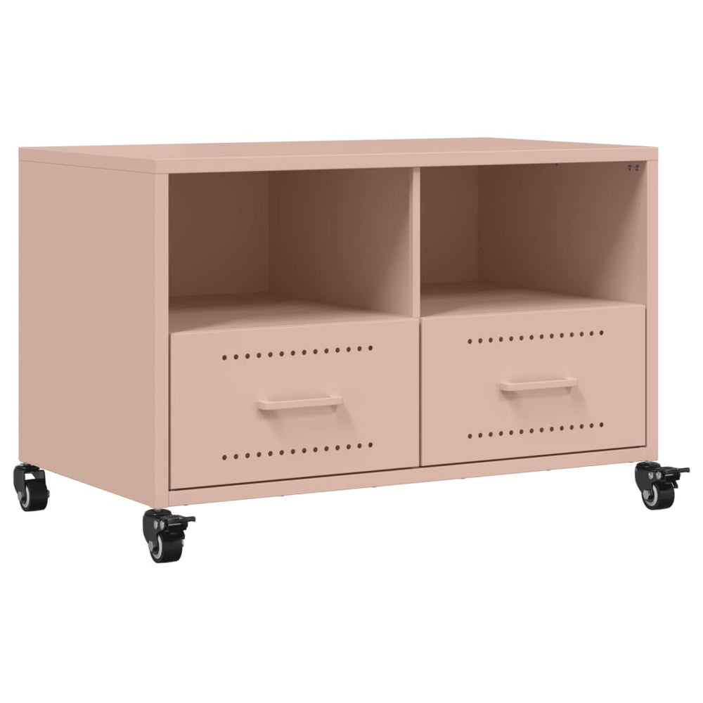 Rosa TV-Schrank aus Stahl – 68 cm