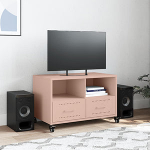 Rosa TV-Schrank aus Stahl – 68 cm